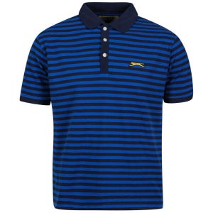 Slazenger Men's Candy Stripe Polo - Navy / Sealand