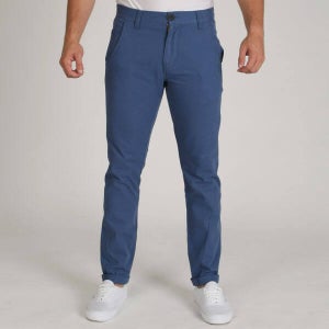 Bellfield Men's Twisted Leg Chino - Brilliant Blue