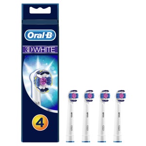 Oral-B 3D White Opzetborstels Met CleanMaximiser, 4 Stuks 