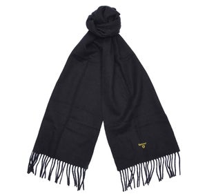 Barbour Heritage Men's Plain Lambswool Scarf - Black