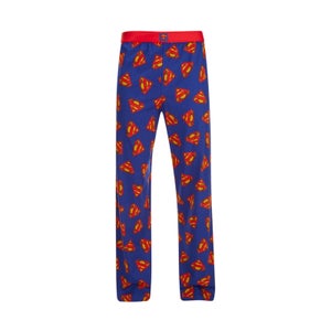DC Comics Superman Men's Logo Lounge Pants - Blue