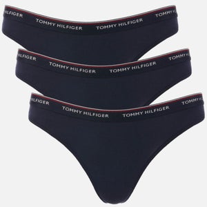 Tommy Hilfiger Women's 3 Pack Thong - Navy Blazer