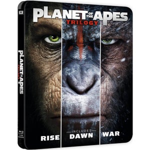 Trilogía El planeta de los Simios: Origen + Amanecer + Guerra - Steelbook Edición Limitada Exclusivo de Zavvi