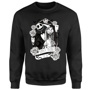 The Nightmare Before Christmas Jack Skellington And Sally Schwarz Pullover