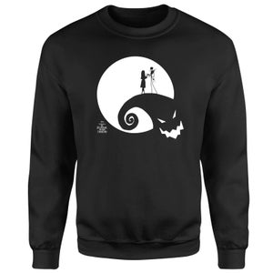 The Nightmare Before Christmas Jack And Sally Moon Schwarz Pullover