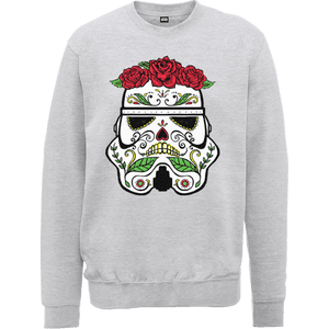 Sweat Homme Day of the Dead Stormtrooper - Star Wars - Gris