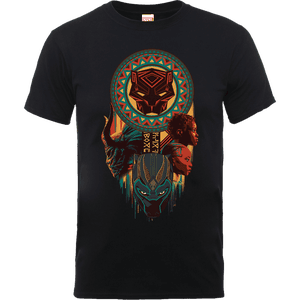 T-Shirt Homme Totem Black Panther - Noir