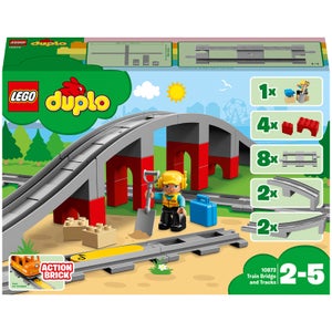 LEGO DUPLO Town: Train Bridge and Tracks Building Set (10872)