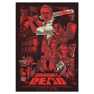 Shaun of the Dead "Who Died and Made You King of the Zombies" 24 x 36 inch zeefdruk van Nos4a2 Design - Zavvi Exclusive