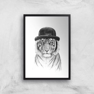 Balazs Solti Tiger In A Hat Art Print