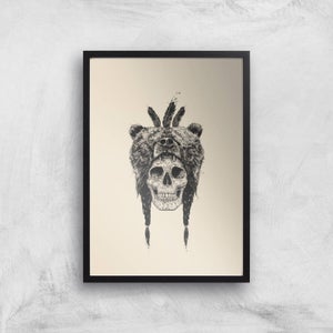 Balazs Solti Bear Head Art Print