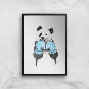Balazs Solti Boxing Panda Art Print