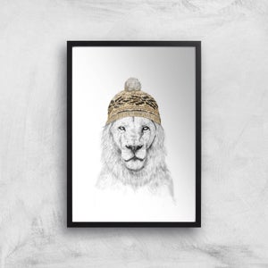 Balazs Solti Lion with Hat Art Print
