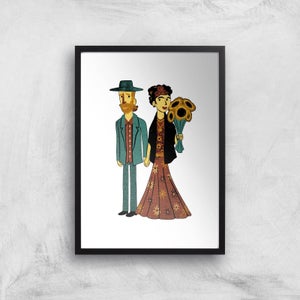 Tobias Fonseca Love Is Art - Frida Kahlo and Van Gogh Art Print