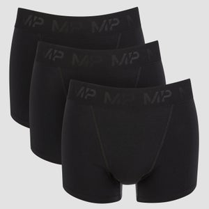 MP Moški osnovni kosi, športne boksarice – črne (paket s 3 kosi)