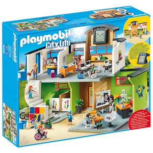 Playmobil City Life Edificio escolar amueblado con reloj digital (9453)
