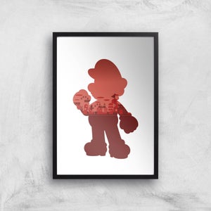 Nintendo Super Mario Silhouette Art Print