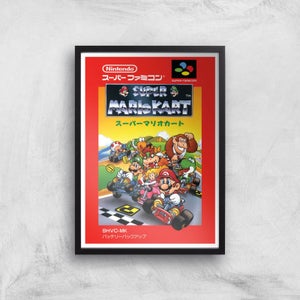 Nintendo Retro Super Mario Kart Cover Art Print