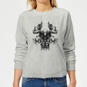 Avengers Endgame Thanos Rorschach Women's Sweatshirt - Grey