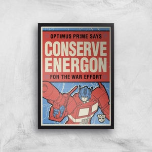 Transformers Conserve Energon Poster Art Print