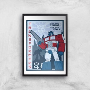 Transformers One Shall Stand Poster Art Print