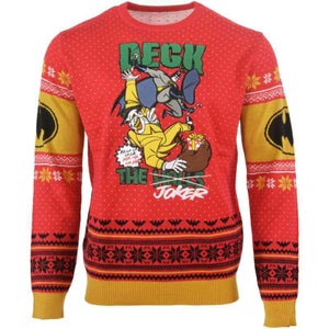 Batman Deck The Halls Knitted Christmas Jumper