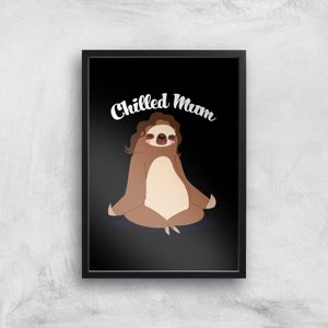 Chilled Mum Sloth Art Print