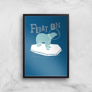 Polar Bear Float On Art Print