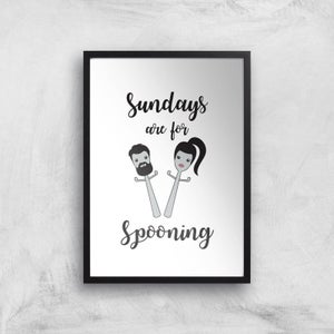 Sundays Are For Spooning Art Print
