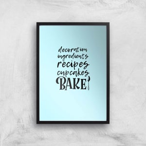 Baking Words Art Print