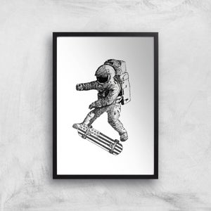 Kickflip In Space Art Print