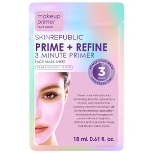 Skin Republic Face Sheet Mask Prime + Refine 3 Minute Primer 18ml (Pack of 10)