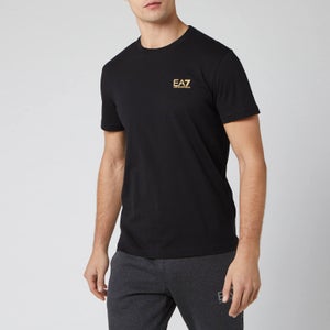 EA7 Men's Core Identity T-Shirt - Black/Gold