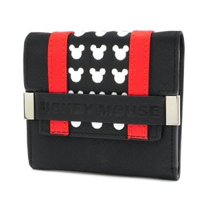 Loungefly Mickey Black Red Trifold Wallet