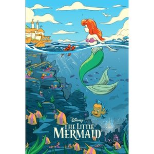 Disney De Kleine Zeemeermin Litho Print door Florey