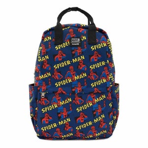 Loungefly Marvel Spider-Man Aop Square Nylon Backpack