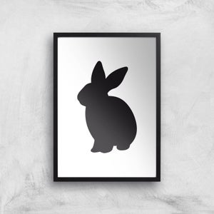 Bunny Rabbit Silhouette Art Print