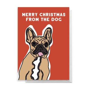 Merry Christmas From The Dog Greetings Card