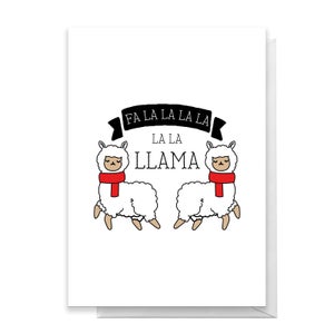 Fa La La La La La Llama Greetings Card
