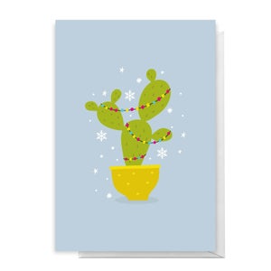Christmas Cactus Greetings Card