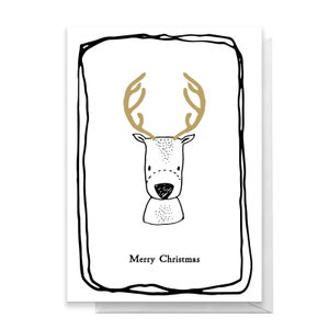 Merry Christmas Deer Greetings Card