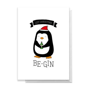 Let Christmas Be Gin Greetings Card