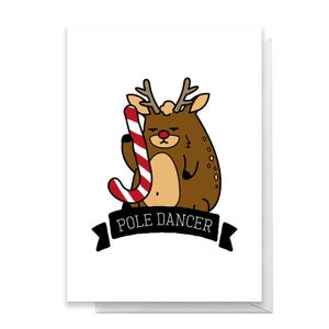 Pole Dancer Greetings Card