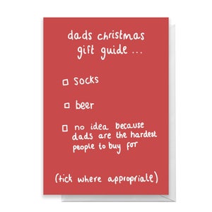 Dads Christmas Gift Guide Greetings Card