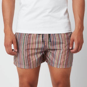 PS by Paul Smith Men's Signature Stripe Swim Shorts - Black