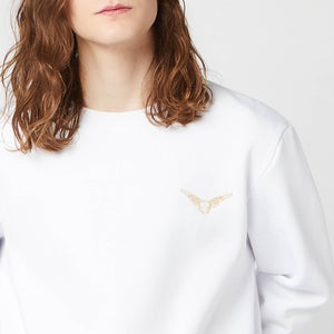 Harry Potter Golden Snitch Unisex Embroidered Sweatshirt - White