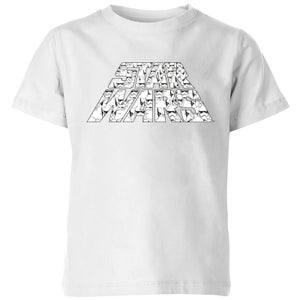 T-Shirt Star Wars L'Ascesa di Skywalker Star Wars IW Trooper Filled Logo - Bianco - Bambini