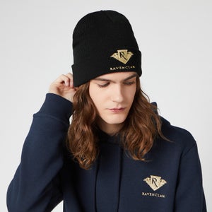 Harry Potter Ravenclaw Embroidered Beanie Hat - Black