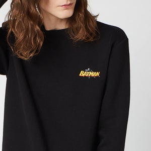 DC Batman Unisex Embroidered Sweatshirt - Black