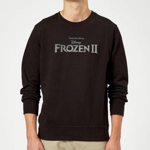 Frozen 2 Title Silver Sweatshirt - Black